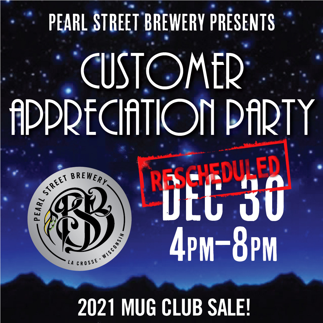 Pearl Street Brewery Announces Customer Appreciation Party & Mug Club 2021
