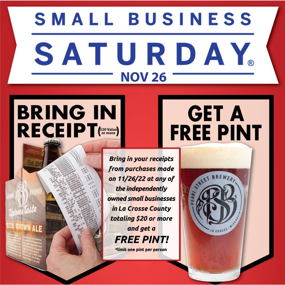 Pearl Street Brewery Celebrating Small Business Saturday with FREE Beer!